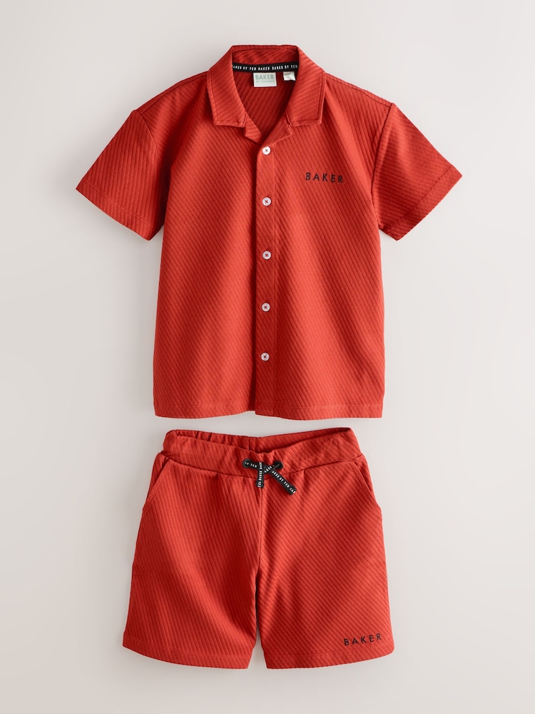 Baker by Ted Baker Textured  Shirt and Shorts Set - Image 1 of 5