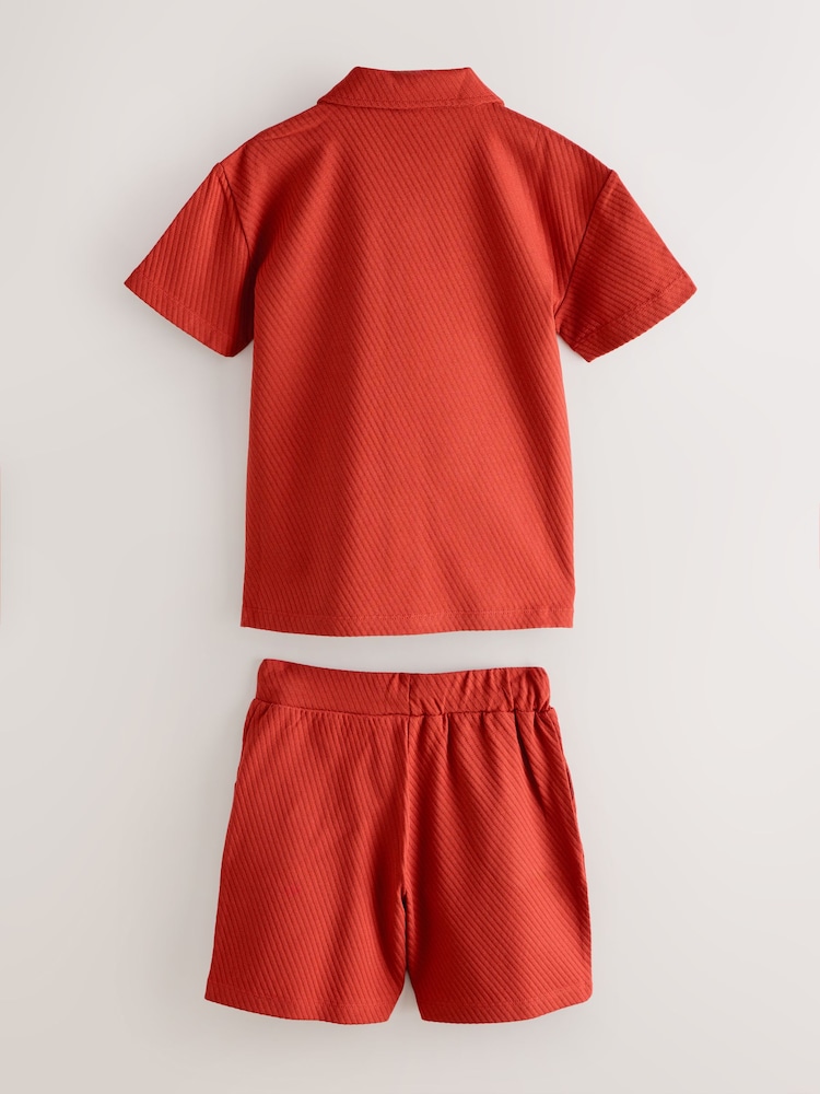 Baker by Ted Baker Textured  Shirt and Shorts Set - Image 2 of 5
