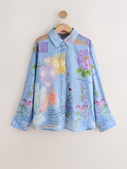 Blue Floral National Trust x Next Lightweight Long Sleeve Shirt - Image 7 of 10