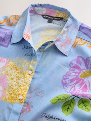 Blue Floral National Trust x Next Lightweight Long Sleeve Shirt - Image 8 of 10