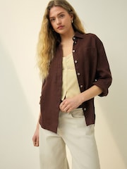 Chocolate Brown N. Premium Long Sleeve Shirt - Image 1 of 5