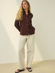 Chocolate Brown N. Premium Long Sleeve Shirt - Image 4 of 5