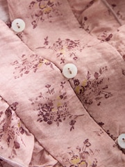 Pink Floral Print Ruffle Detail Long Sleeve Blouse - Image 7 of 8