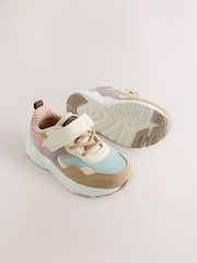 Multi Neutral Standard Fit (F) Elastic Lace Touch Fasten Trainers - Image 4 of 5