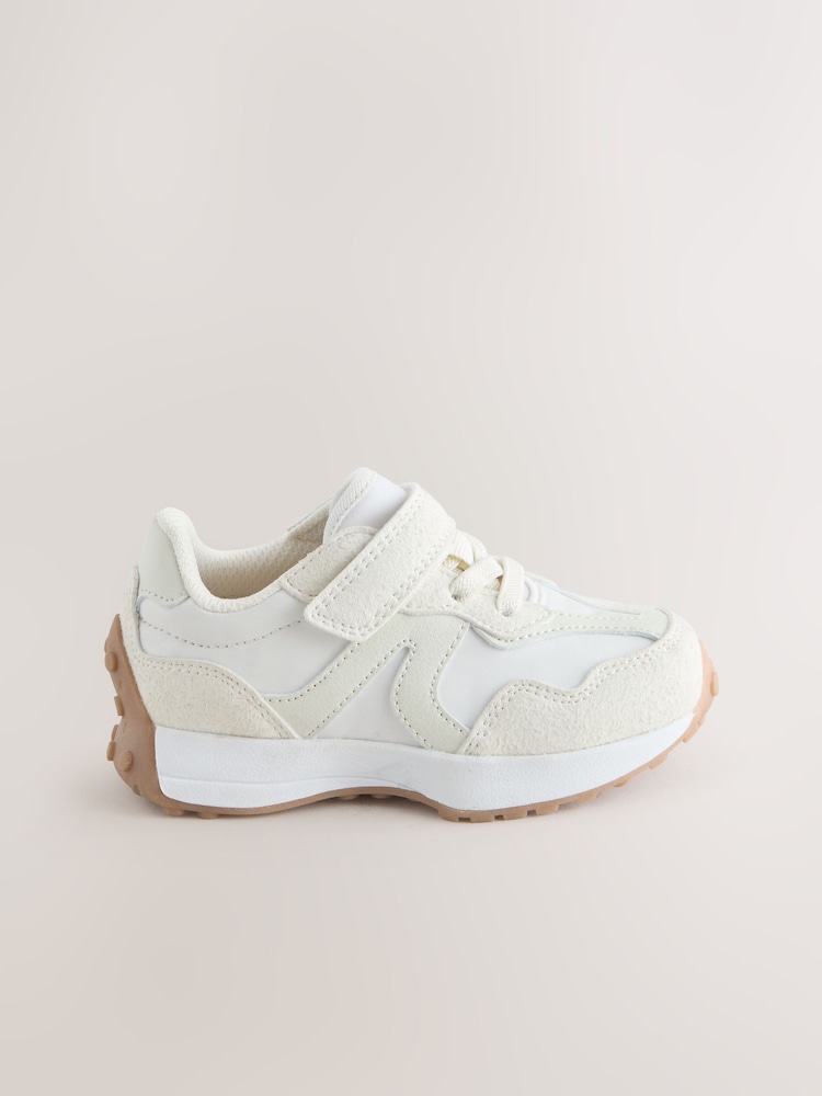 Neutral Elastic Lace Touch Fasten Trainers - Image 2 of 5 Neutral Elastic Lace Touch Fasten Trainers - Image 2 of 5