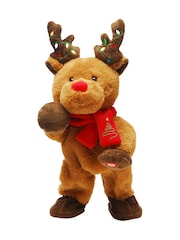 Festive 37cm Bo Animated Singing Dancing Reindeer - Image 1 of 1