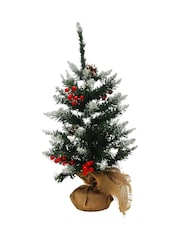 Festive 60cm Pre Lit Berry And Cone Table Tree - Image 3 of 3