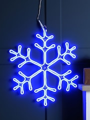 Festive 59cm Neon Flex Colour Change Snowflake Christmas Decoration - Image 1 of 2