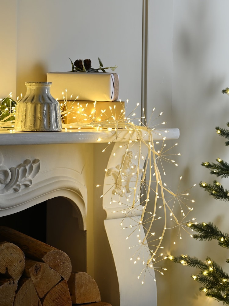 Festive Pre Lit Microdot Branch Christmas Decoration - Image 1 of 1 Festive Pre Lit Microdot Branch Christmas Decoration - Image 1 of 1