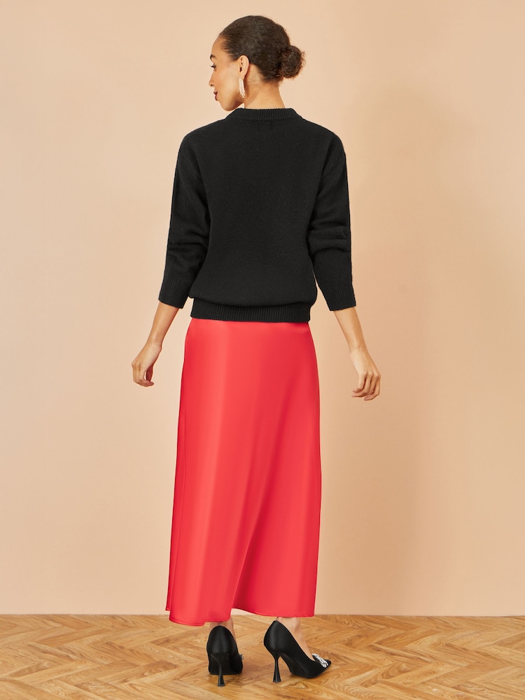 Yumi Black Relaxed Knitted Jumper With Sequin Detail - Image 4 of 4 Yumi Black Relaxed Knitted Jumper With Sequin Detail - Image 4 of 4