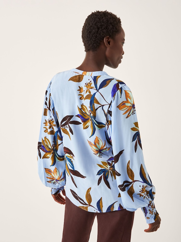 Monsoon Blue Sonya Floral Print Flowy Shirt - Image 2 of 4 Monsoon Blue Sonya Floral Print Flowy Shirt - Image 2 of 4