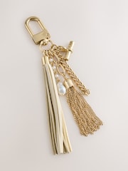 Gold Beaded Shell Bag Charm - Image 1 of 3