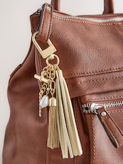 Gold Beaded Shell Bag Charm - Image 3 of 3