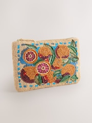 Orange Beaded Pouch - Image 1 of 5