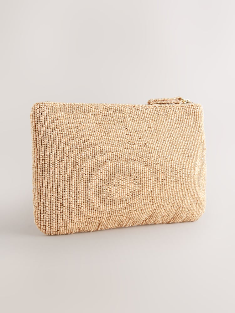 Orange Beaded Pouch - Image 2 of 5 Orange Beaded Pouch - Image 2 of 5