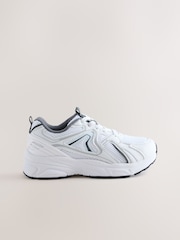 Blanc - Elastic Lace Mesh Trainers - Image 2 de 5