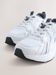 Blanc - Elastic Lace Mesh Trainers - Image 4 de 5