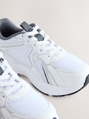 Blanc - Elastic Lace Mesh Trainers - Image 5 de 5