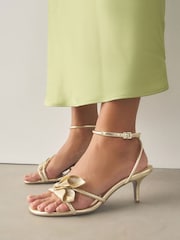 Gold Forever Comfort® Leather Tulip Heeled Sandals - Image 2 of 9