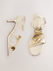 Gold Forever Comfort® Leather Tulip Heeled Sandals - Image 6 of 9