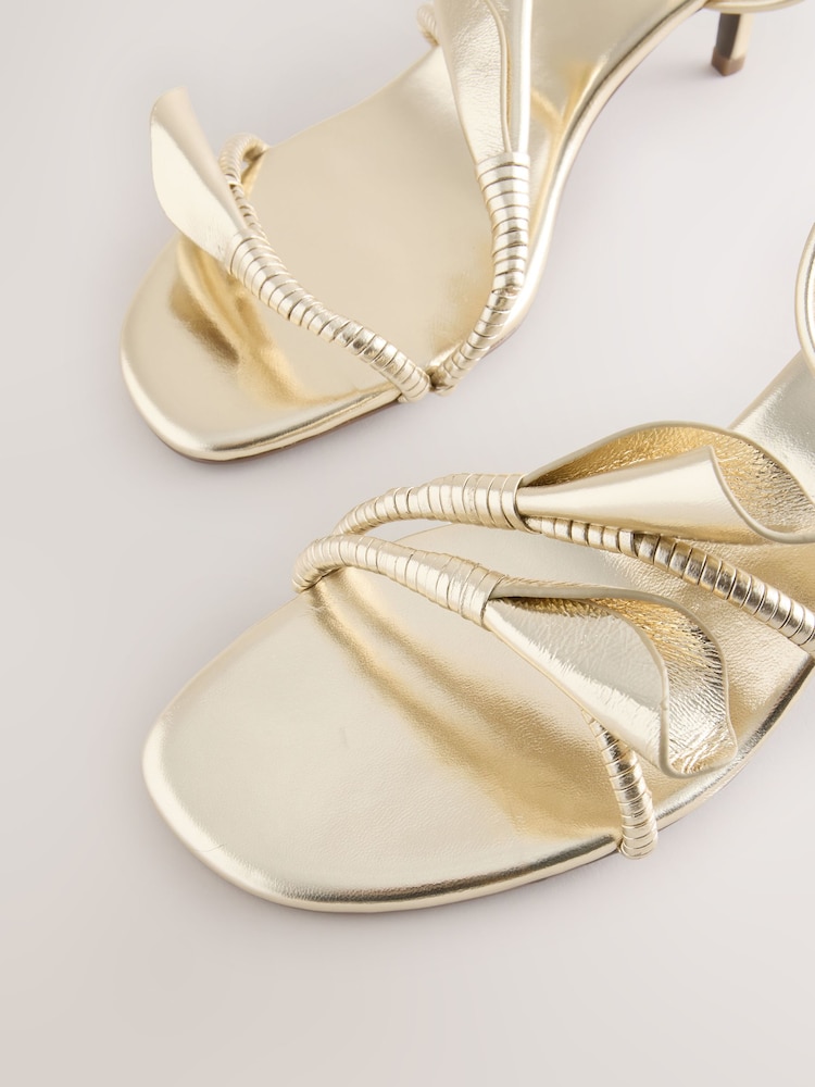 Gold Forever Comfort® Leather Tulip Heeled Sandals - Image 9 of 9 Gold Forever Comfort® Leather Tulip Heeled Sandals - Image 9 of 9