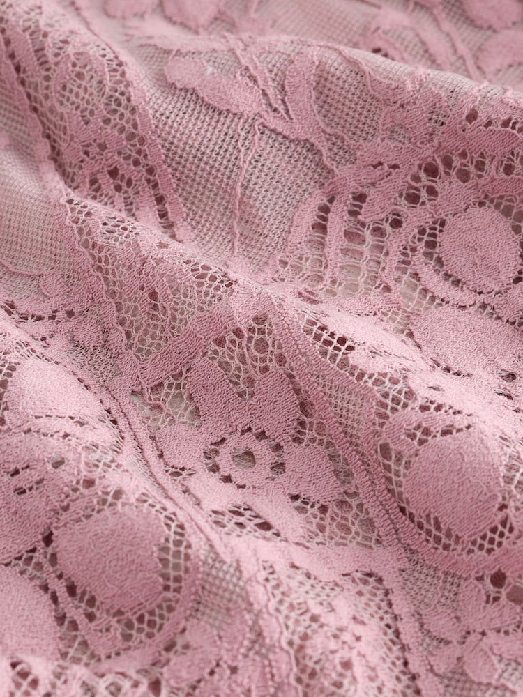 Rose - Chemisier en dentelle à manches courtes - Image 9 de 9
