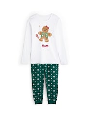 Personalised Women's Gingerbread Family Pyjamas by Stitch Style. - Image 2 of 6