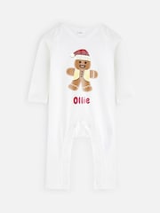 Personalised Gingerbread Baby Rompersuit by Stitch Style. - Image 1 of 6