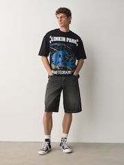 Black Linkin Park Relaxed Fit Band Graphic Print T-Shirt - Image 4 of 7