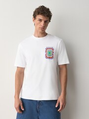 White Football World Cup Relaxed Fit T-Shirt - Image 2 of 8
