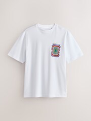 White Football World Cup Relaxed Fit T-Shirt - Image 5 of 8