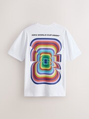 White Football World Cup Relaxed Fit T-Shirt - Image 6 of 8