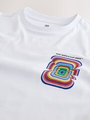 White Football World Cup Relaxed Fit T-Shirt - Image 8 of 8