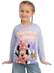 Character Blue Minnie Mouse Long Sleeve Girls T-Shirt - Image 8 of 11