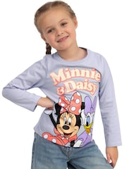 Character Blue Minnie Mouse Long Sleeve Girls T-Shirt - Image 9 of 11