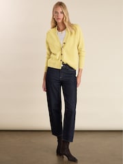 Baukjen Yellow Ruth V-Neck Wool Blend Cardigan - Image 2 of 4