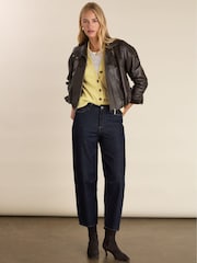 Baukjen Yellow Ruth V-Neck Wool Blend Cardigan - Image 3 of 4