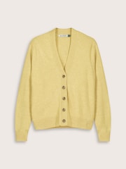 Baukjen Yellow Ruth V-Neck Wool Blend Cardigan - Image 4 of 4