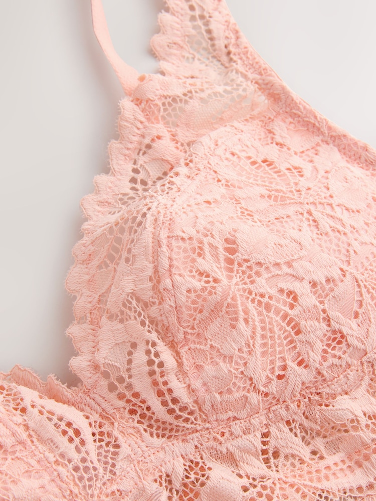 Apricot Non Padded Non Wire Lace Ultimate Comfort Bra - Image 2 of 3