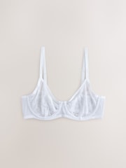 Blue/Pink/White Non Padded Full Cup Lace Bras 3 Pack - Image 7 of 10