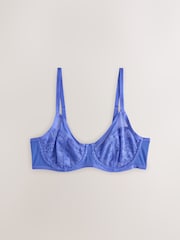 Blue/Pink/White Non Padded Full Cup Lace Bras 3 Pack - Image 8 of 10