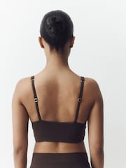 Chocolate Brown Padded Non Wire Ultimate Comfort Supersoft Modal T-Shirt Bra - Image 3 of 7