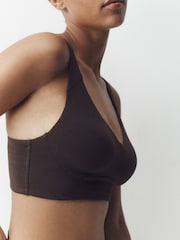 Chocolate Brown Padded Non Wire Ultimate Comfort Supersoft Modal T-Shirt Bra - Image 4 of 7