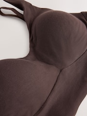 Chocolate Brown Padded Non Wire Ultimate Comfort Supersoft Modal T-Shirt Bra - Image 6 of 7