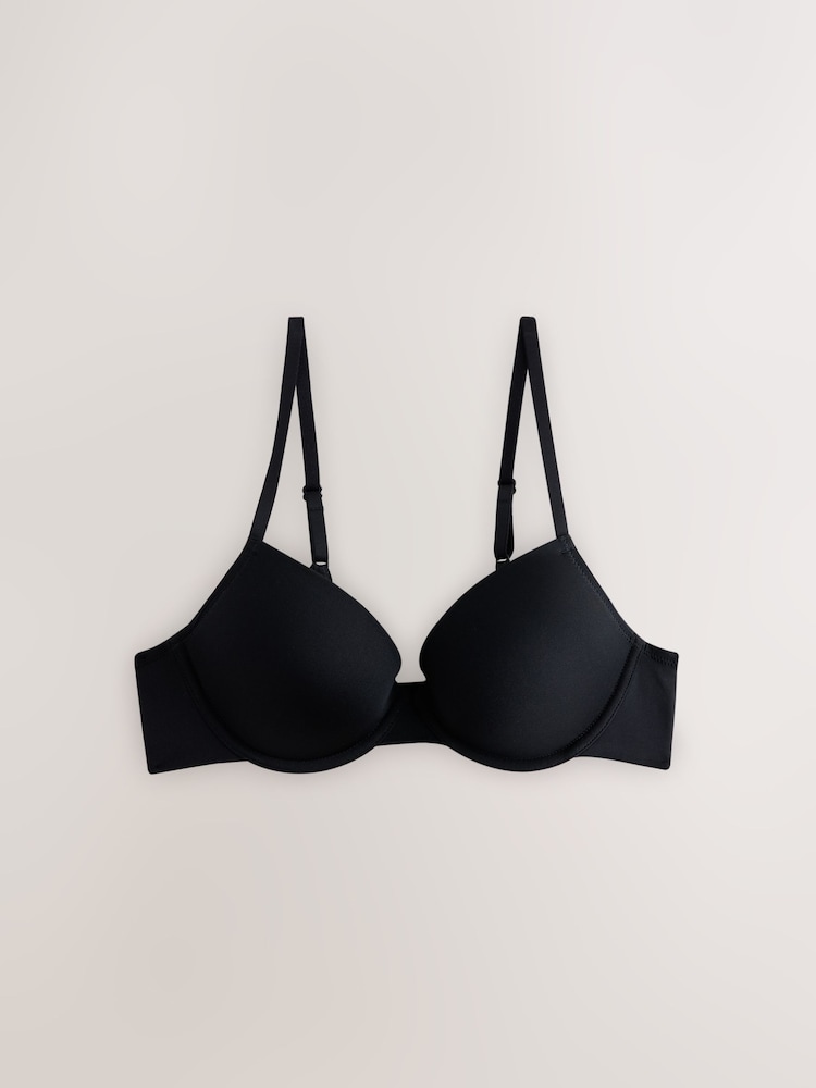 Black/White/Almond Nude Push Up A-E Ultimate Comfort Smoothing T-Shirt Bras 3 Pack - Image 2 of 6 Black/White/Almond Nude Push Up A-E Ultimate Comfort Smoothing T-Shirt Bras 3 Pack - Image 2 of 6