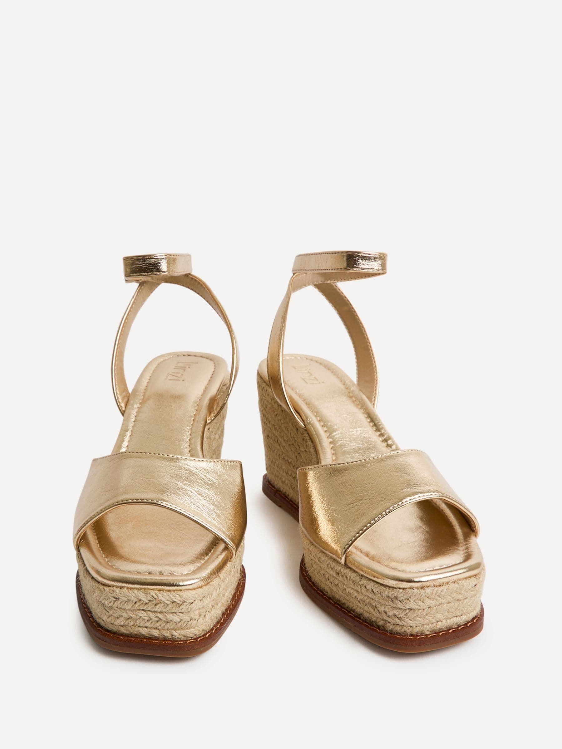Buy Linzi Gold Scene Espadrille Platform Wedge Sandals from Next USA