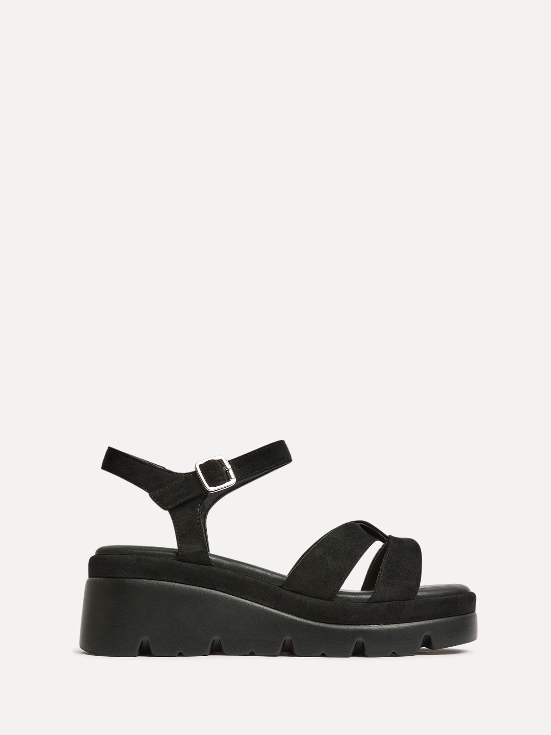 Buy Linzi Black Fate Flatform Sandal With Link Design from Next USA
