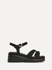 Linzi Black Fate Flatform Sandal With Link Design - Image 2 of 5