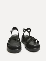 Linzi Black Fate Flatform Sandal With Link Design - Image 3 of 5