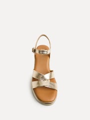 Linzi Gold Fate Flatform Sandal With Link Design - Image 4 of 5